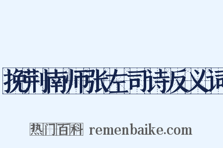 挽荆南师张左司诗反义词是什么意思的图片